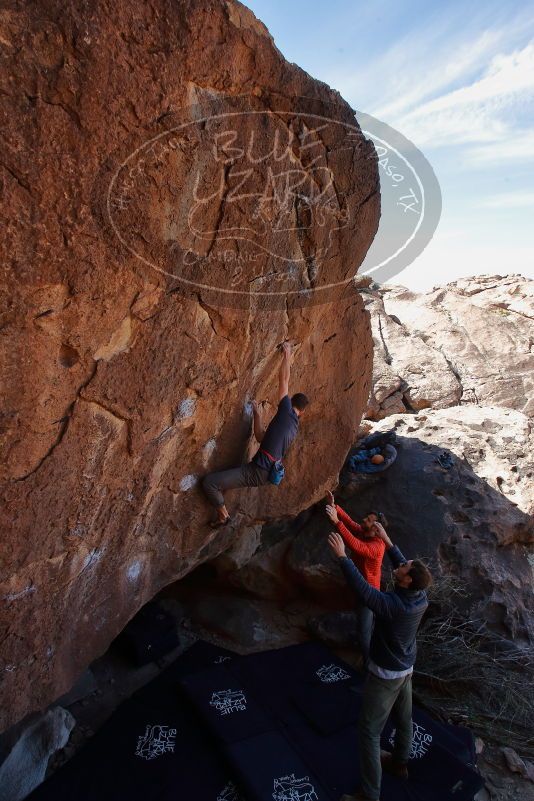 Bouldering in Hueco Tanks on 02/29/2020 with Blue Lizard Climbing and Yoga

Filename: SRM_20200229_1242360.jpg
Aperture: f/8.0
Shutter Speed: 1/200
Body: Canon EOS-1D Mark II
Lens: Canon EF 16-35mm f/2.8 L