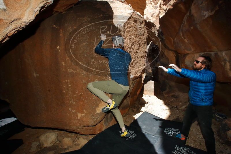 Bouldering in Hueco Tanks on 02/29/2020 with Blue Lizard Climbing and Yoga

Filename: SRM_20200229_1321480.jpg
Aperture: f/8.0
Shutter Speed: 1/250
Body: Canon EOS-1D Mark II
Lens: Canon EF 16-35mm f/2.8 L