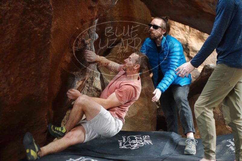 Bouldering in Hueco Tanks on 02/29/2020 with Blue Lizard Climbing and Yoga

Filename: SRM_20200229_1451510.jpg
Aperture: f/2.2
Shutter Speed: 1/250
Body: Canon EOS-1D Mark II
Lens: Canon EF 50mm f/1.8 II