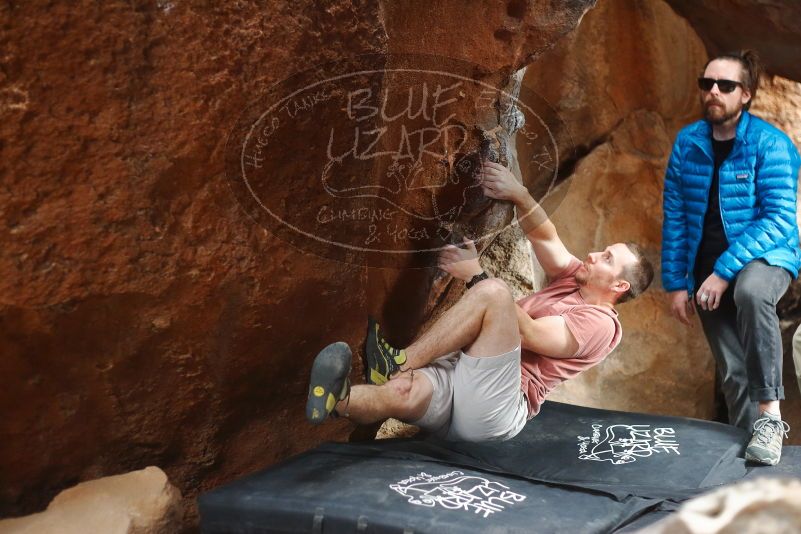 Bouldering in Hueco Tanks on 02/29/2020 with Blue Lizard Climbing and Yoga

Filename: SRM_20200229_1452140.jpg
Aperture: f/2.5
Shutter Speed: 1/250
Body: Canon EOS-1D Mark II
Lens: Canon EF 50mm f/1.8 II