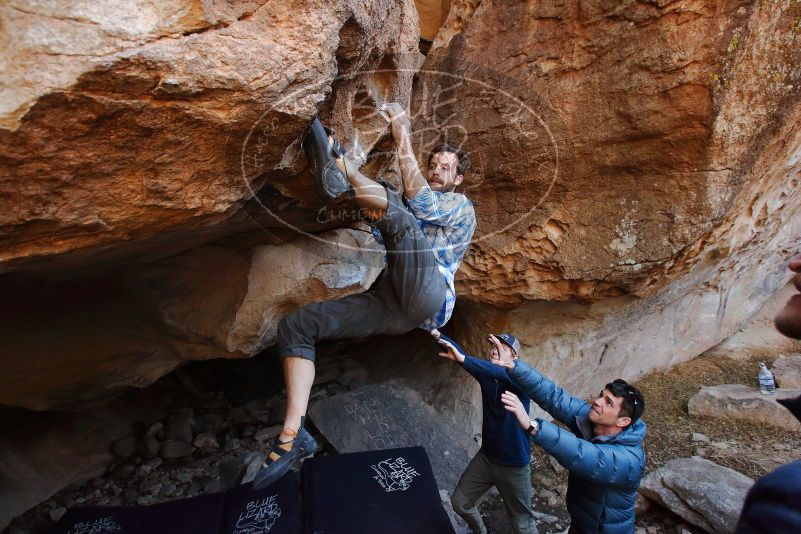 Bouldering in Hueco Tanks on 02/29/2020 with Blue Lizard Climbing and Yoga

Filename: SRM_20200229_1539230.jpg
Aperture: f/5.0
Shutter Speed: 1/250
Body: Canon EOS-1D Mark II
Lens: Canon EF 16-35mm f/2.8 L