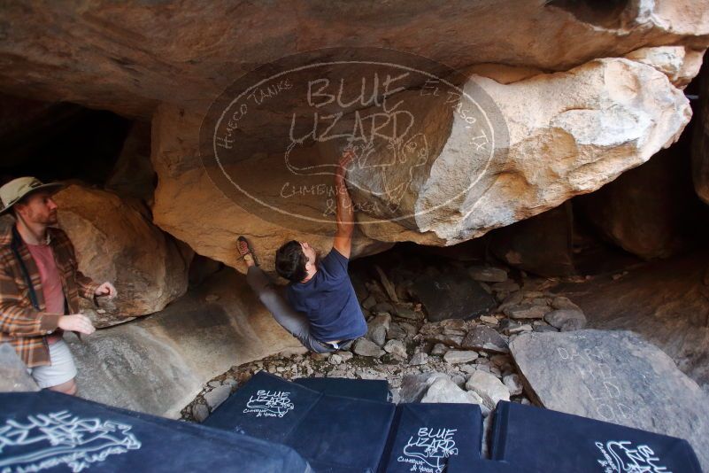Bouldering in Hueco Tanks on 02/29/2020 with Blue Lizard Climbing and Yoga

Filename: SRM_20200229_1544400.jpg
Aperture: f/2.8
Shutter Speed: 1/250
Body: Canon EOS-1D Mark II
Lens: Canon EF 16-35mm f/2.8 L