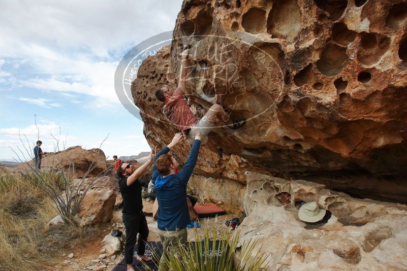 Bouldering in Hueco Tanks on 02/29/2020 with Blue Lizard Climbing and Yoga

Filename: SRM_20200229_1711270.jpg
Aperture: f/8.0
Shutter Speed: 1/400
Body: Canon EOS-1D Mark II
Lens: Canon EF 16-35mm f/2.8 L