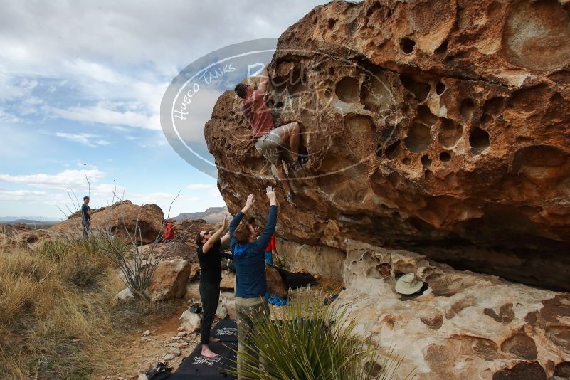 Bouldering in Hueco Tanks on 02/29/2020 with Blue Lizard Climbing and Yoga

Filename: SRM_20200229_1711420.jpg
Aperture: f/9.0
Shutter Speed: 1/400
Body: Canon EOS-1D Mark II
Lens: Canon EF 16-35mm f/2.8 L