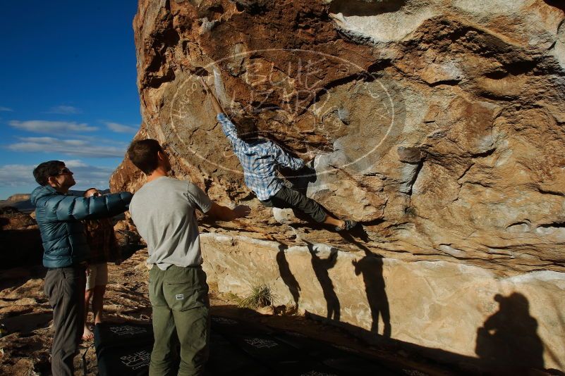 Bouldering in Hueco Tanks on 02/29/2020 with Blue Lizard Climbing and Yoga

Filename: SRM_20200229_1754000.jpg
Aperture: f/9.0
Shutter Speed: 1/400
Body: Canon EOS-1D Mark II
Lens: Canon EF 16-35mm f/2.8 L