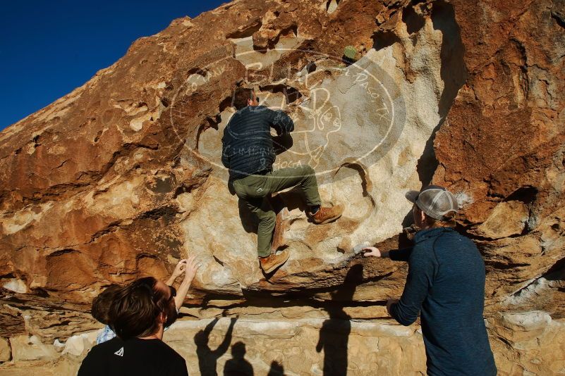 Bouldering in Hueco Tanks on 02/29/2020 with Blue Lizard Climbing and Yoga

Filename: SRM_20200229_1803410.jpg
Aperture: f/9.0
Shutter Speed: 1/400
Body: Canon EOS-1D Mark II
Lens: Canon EF 16-35mm f/2.8 L