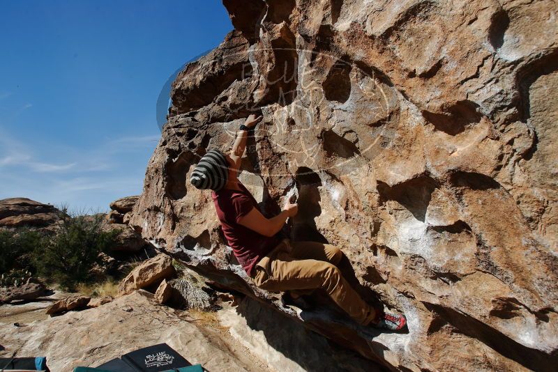 Bouldering in Hueco Tanks on 03/06/2020 with Blue Lizard Climbing and Yoga

Filename: SRM_20200306_1108340.jpg
Aperture: f/7.1
Shutter Speed: 1/500
Body: Canon EOS-1D Mark II
Lens: Canon EF 16-35mm f/2.8 L