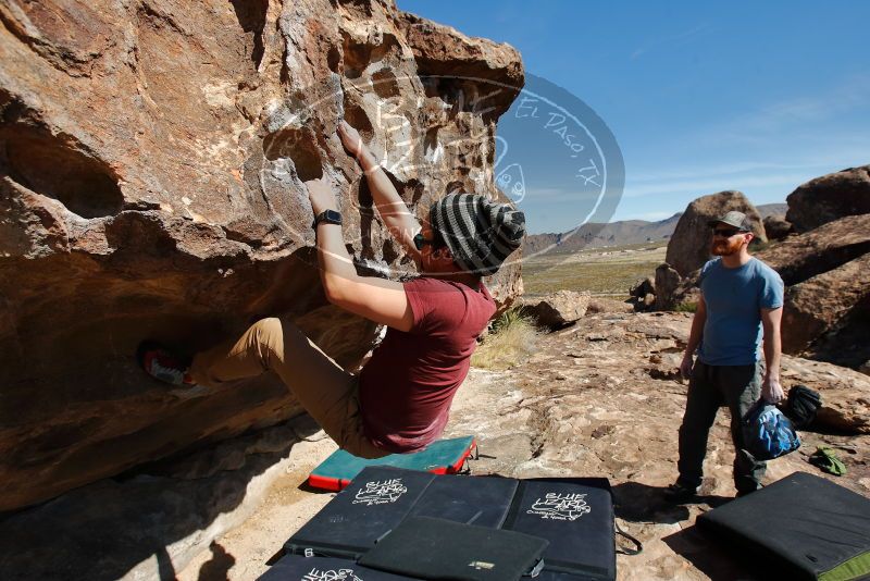 Bouldering in Hueco Tanks on 03/06/2020 with Blue Lizard Climbing and Yoga

Filename: SRM_20200306_1115450.jpg
Aperture: f/5.6
Shutter Speed: 1/500
Body: Canon EOS-1D Mark II
Lens: Canon EF 16-35mm f/2.8 L