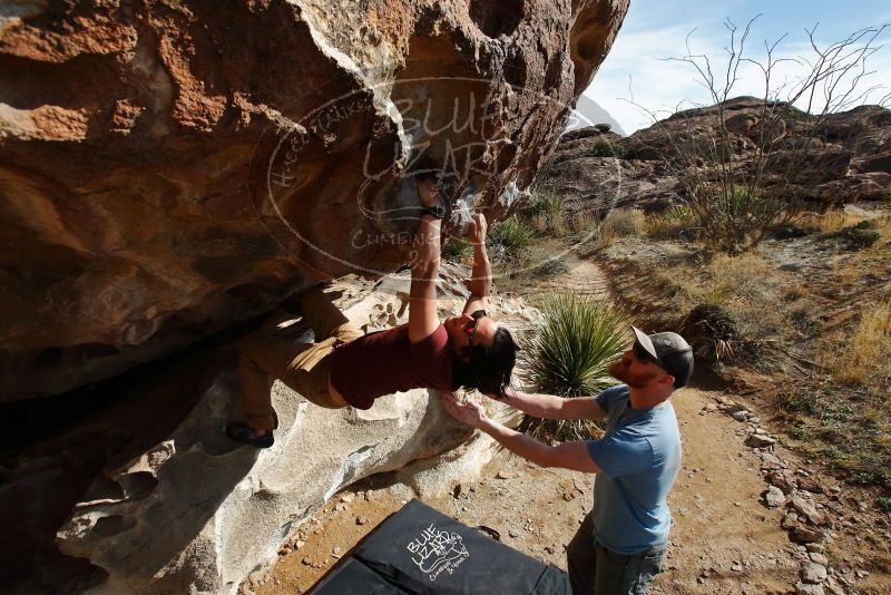 Bouldering in Hueco Tanks on 03/06/2020 with Blue Lizard Climbing and Yoga

Filename: SRM_20200306_1638360.jpg
Aperture: f/5.6
Shutter Speed: 1/500
Body: Canon EOS-1D Mark II
Lens: Canon EF 16-35mm f/2.8 L