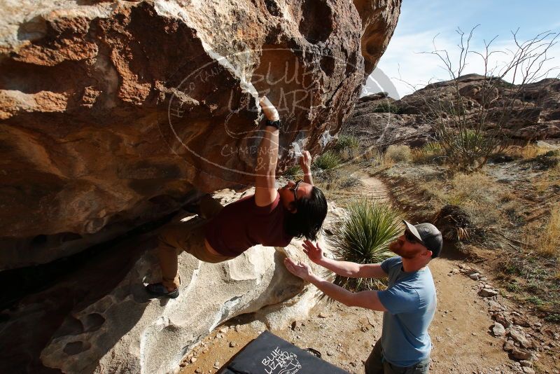 Bouldering in Hueco Tanks on 03/06/2020 with Blue Lizard Climbing and Yoga

Filename: SRM_20200306_1638361.jpg
Aperture: f/5.6
Shutter Speed: 1/400
Body: Canon EOS-1D Mark II
Lens: Canon EF 16-35mm f/2.8 L