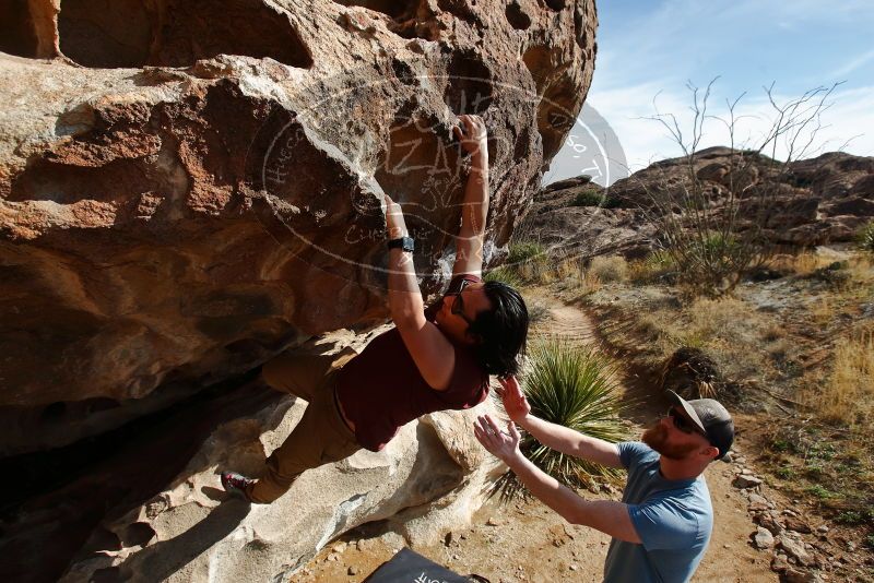 Bouldering in Hueco Tanks on 03/06/2020 with Blue Lizard Climbing and Yoga

Filename: SRM_20200306_1638420.jpg
Aperture: f/5.6
Shutter Speed: 1/400
Body: Canon EOS-1D Mark II
Lens: Canon EF 16-35mm f/2.8 L