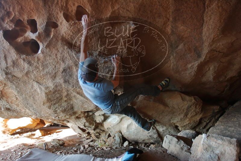 Bouldering in Hueco Tanks on 03/06/2020 with Blue Lizard Climbing and Yoga

Filename: SRM_20200306_1751510.jpg
Aperture: f/2.8
Shutter Speed: 1/250
Body: Canon EOS-1D Mark II
Lens: Canon EF 16-35mm f/2.8 L