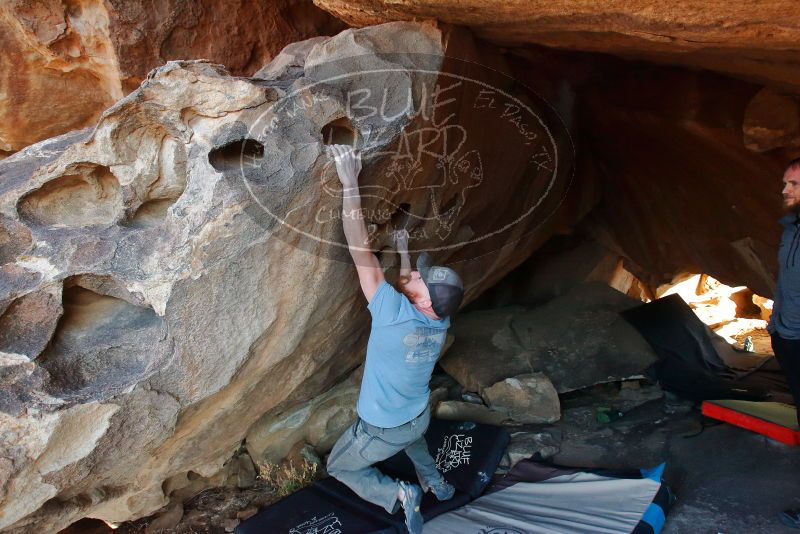 Bouldering in Hueco Tanks on 03/06/2020 with Blue Lizard Climbing and Yoga

Filename: SRM_20200306_1815510.jpg
Aperture: f/6.3
Shutter Speed: 1/250
Body: Canon EOS-1D Mark II
Lens: Canon EF 16-35mm f/2.8 L