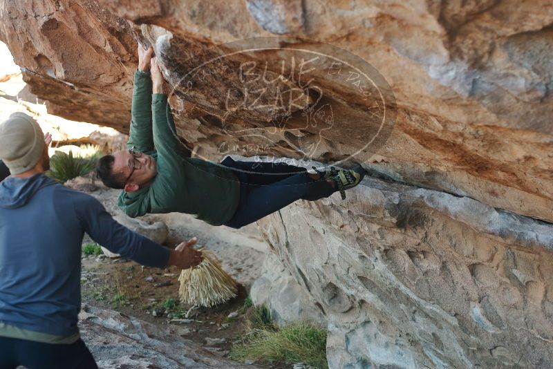 Bouldering in Hueco Tanks on 03/16/2020 with Blue Lizard Climbing and Yoga

Filename: SRM_20200316_0935540.jpg
Aperture: f/3.5
Shutter Speed: 1/320
Body: Canon EOS-1D Mark II
Lens: Canon EF 50mm f/1.8 II
