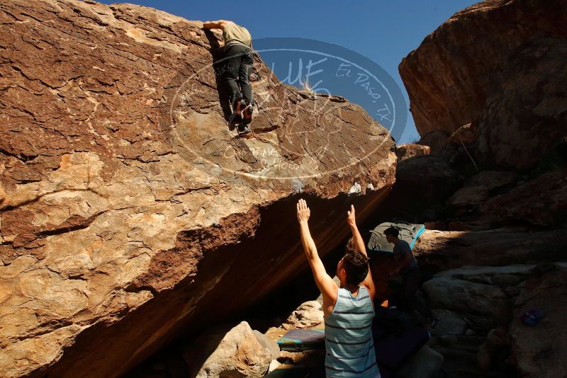 Bouldering in Hueco Tanks on 03/16/2020 with Blue Lizard Climbing and Yoga

Filename: SRM_20200316_1158480.jpg
Aperture: f/8.0
Shutter Speed: 1/250
Body: Canon EOS-1D Mark II
Lens: Canon EF 16-35mm f/2.8 L