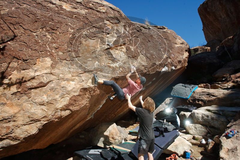 Bouldering in Hueco Tanks on 03/16/2020 with Blue Lizard Climbing and Yoga

Filename: SRM_20200316_1210200.jpg
Aperture: f/8.0
Shutter Speed: 1/250
Body: Canon EOS-1D Mark II
Lens: Canon EF 16-35mm f/2.8 L