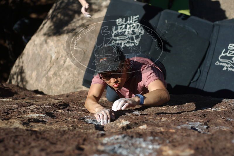 Bouldering in Hueco Tanks on 03/16/2020 with Blue Lizard Climbing and Yoga

Filename: SRM_20200316_1412270.jpg
Aperture: f/2.8
Shutter Speed: 1/1600
Body: Canon EOS-1D Mark II
Lens: Canon EF 50mm f/1.8 II
