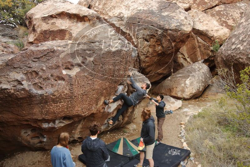 Bouldering in Hueco Tanks on 03/15/2020 with Blue Lizard Climbing and Yoga

Filename: SRM_20200315_0924150.jpg
Aperture: f/5.6
Shutter Speed: 1/320
Body: Canon EOS-1D Mark II
Lens: Canon EF 16-35mm f/2.8 L