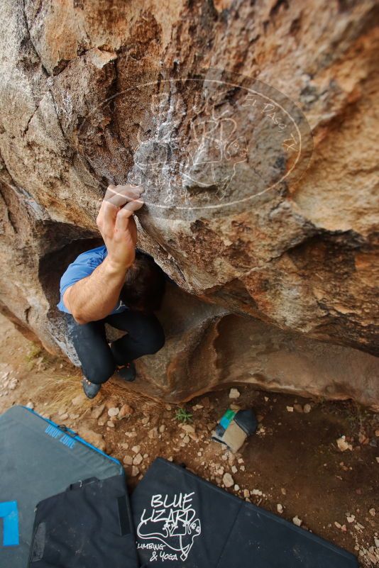 Bouldering in Hueco Tanks on 03/15/2020 with Blue Lizard Climbing and Yoga

Filename: SRM_20200315_1005130.jpg
Aperture: f/5.0
Shutter Speed: 1/500
Body: Canon EOS-1D Mark II
Lens: Canon EF 16-35mm f/2.8 L