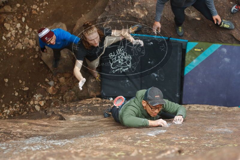 Bouldering in Hueco Tanks on 03/15/2020 with Blue Lizard Climbing and Yoga

Filename: SRM_20200315_1108020.jpg
Aperture: f/4.0
Shutter Speed: 1/320
Body: Canon EOS-1D Mark II
Lens: Canon EF 50mm f/1.8 II