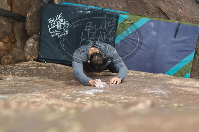 Bouldering in Hueco Tanks on 03/15/2020 with Blue Lizard Climbing and Yoga

Filename: SRM_20200315_1109370.jpg
Aperture: f/2.8
Shutter Speed: 1/320
Body: Canon EOS-1D Mark II
Lens: Canon EF 50mm f/1.8 II