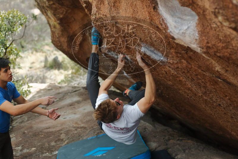 Bouldering in Hueco Tanks on 03/15/2020 with Blue Lizard Climbing and Yoga

Filename: SRM_20200315_1212550.jpg
Aperture: f/2.8
Shutter Speed: 1/1000
Body: Canon EOS-1D Mark II
Lens: Canon EF 50mm f/1.8 II