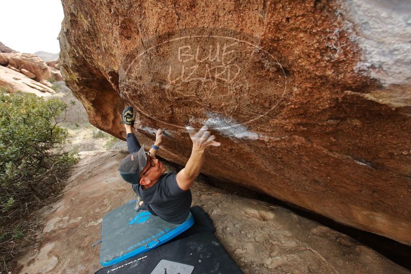 Bouldering in Hueco Tanks on 03/15/2020 with Blue Lizard Climbing and Yoga

Filename: SRM_20200315_1309230.jpg
Aperture: f/5.0
Shutter Speed: 1/320
Body: Canon EOS-1D Mark II
Lens: Canon EF 16-35mm f/2.8 L