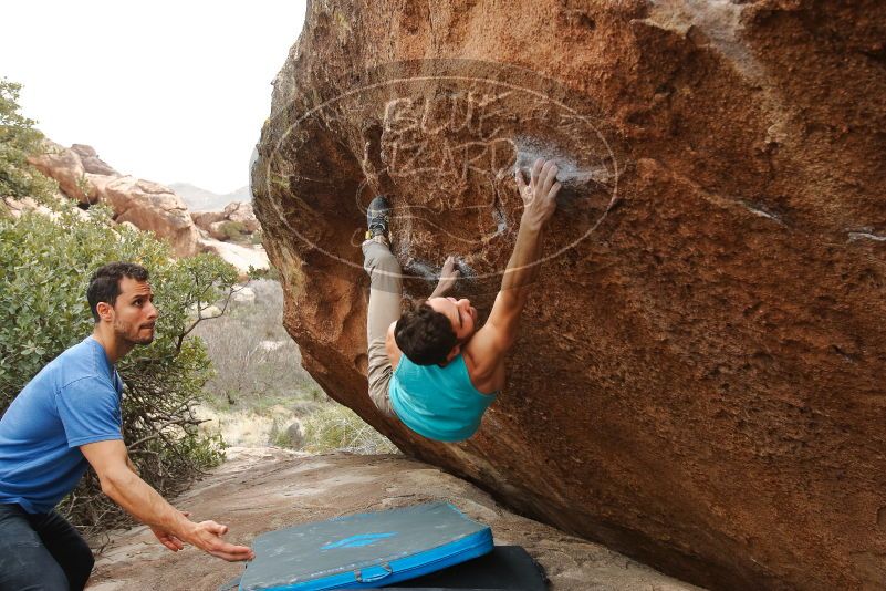 Bouldering in Hueco Tanks on 03/15/2020 with Blue Lizard Climbing and Yoga

Filename: SRM_20200315_1324100.jpg
Aperture: f/5.0
Shutter Speed: 1/320
Body: Canon EOS-1D Mark II
Lens: Canon EF 16-35mm f/2.8 L