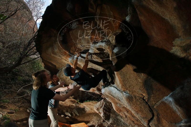 Bouldering in Hueco Tanks on 03/15/2020 with Blue Lizard Climbing and Yoga

Filename: SRM_20200315_1441340.jpg
Aperture: f/8.0
Shutter Speed: 1/250
Body: Canon EOS-1D Mark II
Lens: Canon EF 16-35mm f/2.8 L