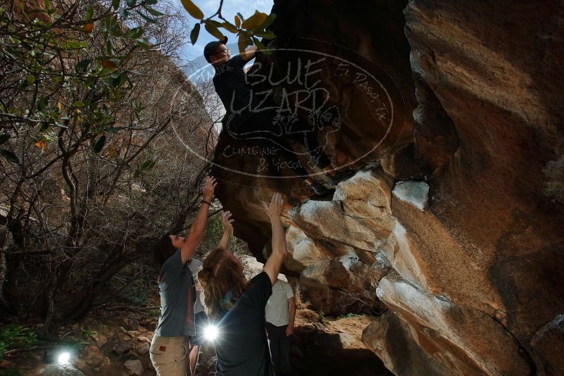 Bouldering in Hueco Tanks on 03/15/2020 with Blue Lizard Climbing and Yoga

Filename: SRM_20200315_1455260.jpg
Aperture: f/8.0
Shutter Speed: 1/200
Body: Canon EOS-1D Mark II
Lens: Canon EF 16-35mm f/2.8 L