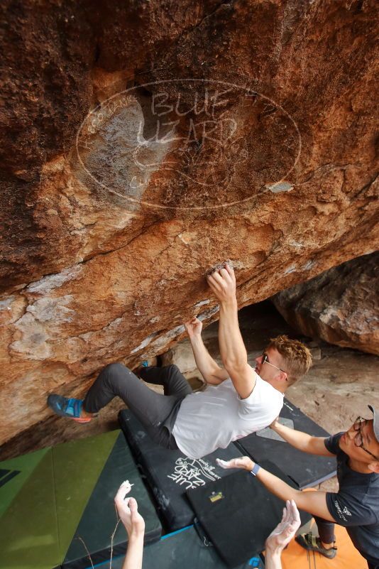 Bouldering in Hueco Tanks on 03/15/2020 with Blue Lizard Climbing and Yoga

Filename: SRM_20200315_1606190.jpg
Aperture: f/7.1
Shutter Speed: 1/250
Body: Canon EOS-1D Mark II
Lens: Canon EF 16-35mm f/2.8 L