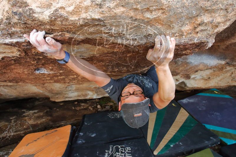 Bouldering in Hueco Tanks on 03/15/2020 with Blue Lizard Climbing and Yoga

Filename: SRM_20200315_1732010.jpg
Aperture: f/6.3
Shutter Speed: 1/250
Body: Canon EOS-1D Mark II
Lens: Canon EF 16-35mm f/2.8 L