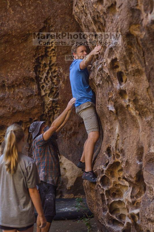 Bouldering in Hueco Tanks on 10/19/2021 with Blue Lizard Climbing and Yoga

Filename: SRM_20211019_1310370.jpg
Aperture: f/2.8
Shutter Speed: 1/125
Body: Canon EOS-1D Mark II
Lens: Canon EF 50mm f/1.8 II