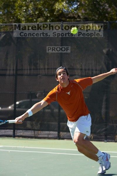 Luis Diaz Barriga.  The University of Texas (UT) men's tennis team defeated Georgia Tech (GT) Saturday, February 24, 2007..

Filename: SRM_20070224_1325265.jpg
Aperture: f/4.5
Shutter Speed: 1/800
Body: Canon EOS-1D Mark II
Lens: Canon EF 80-200mm f/2.8 L