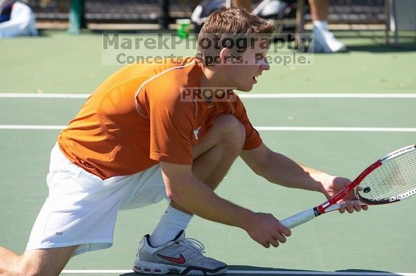 Luis Diaz Barriga and Bernhard Deussner (UT) defeated Jordan Delass and George Gvelesiani (GT) 8-4 at the third position in doubles.  The University of Texas (UT) men's tennis team defeated Georgia Tech (GT) Saturday, February 24, 2007.

Filename: SRM_20070224_1342182.jpg
Aperture: f/5.0
Shutter Speed: 1/1000
Body: Canon EOS-1D Mark II
Lens: Canon EF 80-200mm f/2.8 L