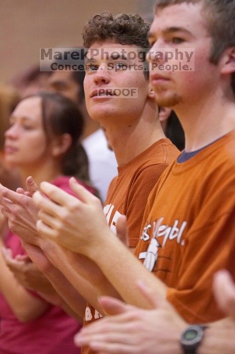 The Longhorns defeated the Huskers 3-0 on Wednesday night, October 24, 2007 at Gregory Gym.

Filename: SRM_20071024_1826147.jpg
Aperture: f/3.2
Shutter Speed: 1/400
Body: Canon EOS-1D Mark II
Lens: Canon EF 80-200mm f/2.8 L