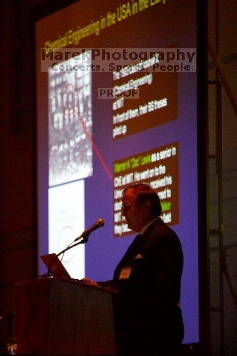 Nicholas A. Peppas gave the AIChE institute lecture, Le Plus Ça Change...Nanotechnology and Bioengineering in An Evolving Chemical Engineering World, on Wednesday, November 7, 2007.

Filename: SRM_20071107_1323409.jpg
Aperture: f/2.8
Shutter Speed: 1/60
Body: Canon EOS-1D Mark II
Lens: Canon EF 80-200mm f/2.8 L