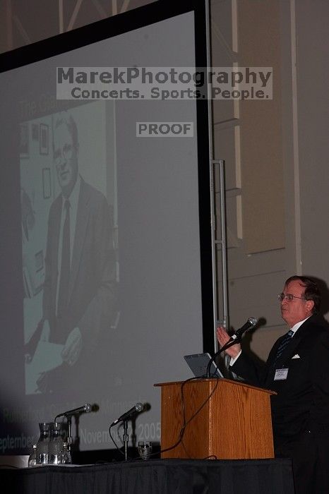 Nicholas A. Peppas gave the AIChE institute lecture, Le Plus Ça Change...Nanotechnology and Bioengineering in An Evolving Chemical Engineering World, on Wednesday, November 7, 2007.

Filename: SRM_20071107_1424226.jpg
Aperture: f/5.6
Shutter Speed: 1/250
Body: Canon EOS-1D Mark II
Lens: Canon EF 80-200mm f/2.8 L