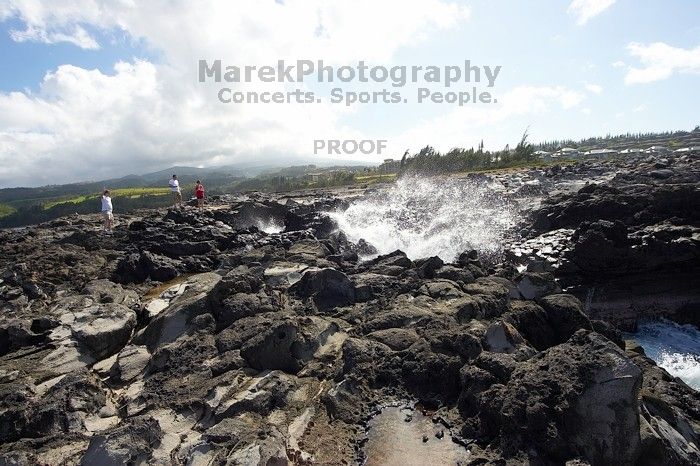 Hike to the Nakalele blowholes along the surf-beaten lava formations.

Filename: SRM_20071219_1224303.jpg
Aperture: f/8.0
Shutter Speed: 1/2000
Body: Canon EOS-1D Mark II
Lens: Sigma 15-30mm f/3.5-4.5 EX Aspherical DG DF