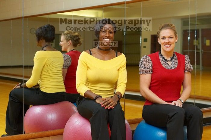 Sarah Jordan and Roz Jones both work at Gregory Gym, mainly organizing and instructing aerobics classes.

Filename: SRM_20080218_0908364.jpg
Aperture: f/4.0
Shutter Speed: 1/200
Body: Canon EOS-1D Mark II
Lens: Canon EF 50mm f/1.8 II