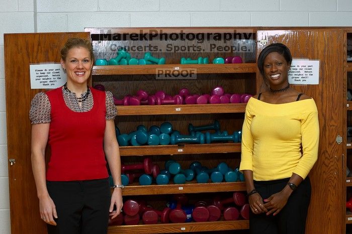 Sarah Jordan and Roz Jones both work at Gregory Gym, mainly organizing and instructing aerobics classes.

Filename: SRM_20080218_0910306.jpg
Aperture: f/3.5
Shutter Speed: 1/200
Body: Canon EOS-1D Mark II
Lens: Canon EF 50mm f/1.8 II