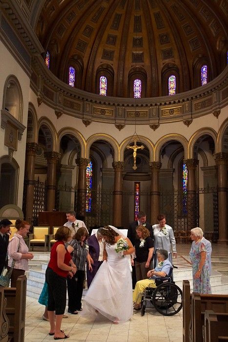 Emily Marek and James Oyan's wedding ceremony at the Cathedral of the Sacred Heart, Saturday, July 12, 2008.

Filename: SRM_20080712_0918324.jpg
Aperture: f/5.0
Shutter Speed: 1/30
Body: Canon EOS-1D Mark II
Lens: Canon EF 16-35mm f/2.8 L