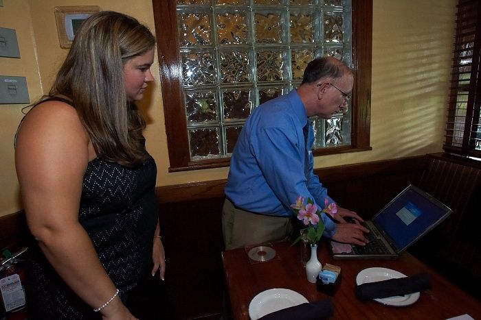 Rehearsal dinner at the Capital Ale House for Emily Marek and James Oyan's wedding, Friday, July 11, 2008.

Filename: SRM_20080711_1505464.jpg
Aperture: f/5.6
Shutter Speed: 1/100
Body: Canon EOS-1D Mark II
Lens: Canon EF 16-35mm f/2.8 L