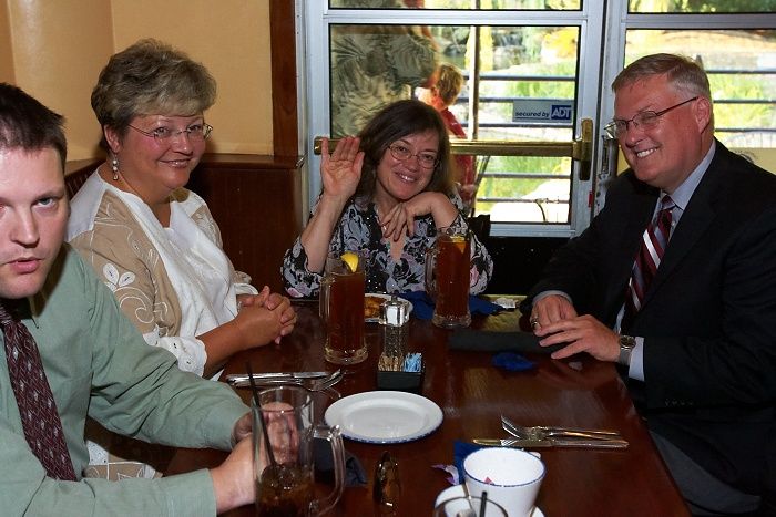 Rehearsal dinner at the Capital Ale House for Emily Marek and James Oyan's wedding, Friday, July 11, 2008.

Filename: SRM_20080711_1601525.jpg
Aperture: f/5.6
Shutter Speed: 1/50
Body: Canon EOS-1D Mark II
Lens: Canon EF 16-35mm f/2.8 L