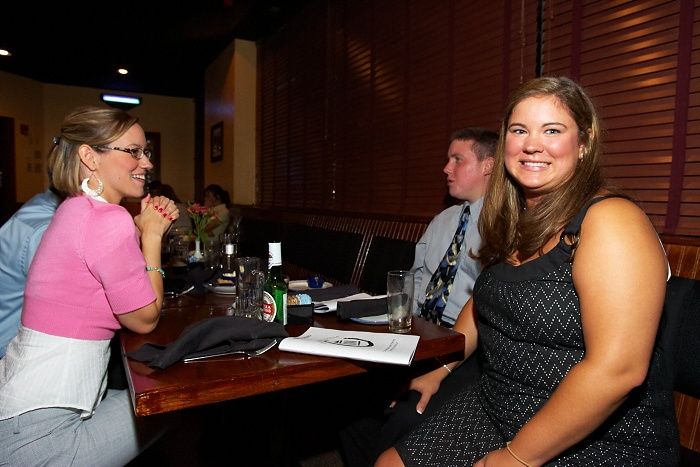 Rehearsal dinner at the Capital Ale House for Emily Marek and James Oyan's wedding, Friday, July 11, 2008.

Filename: SRM_20080711_1717508.jpg
Aperture: f/5.6
Shutter Speed: 1/50
Body: Canon EOS-1D Mark II
Lens: Canon EF 16-35mm f/2.8 L