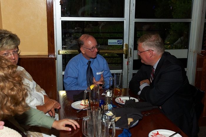 Rehearsal dinner at the Capital Ale House for Emily Marek and James Oyan's wedding, Friday, July 11, 2008.

Filename: SRM_20080711_1728264.jpg
Aperture: f/5.6
Shutter Speed: 1/80
Body: Canon EOS-1D Mark II
Lens: Canon EF 16-35mm f/2.8 L