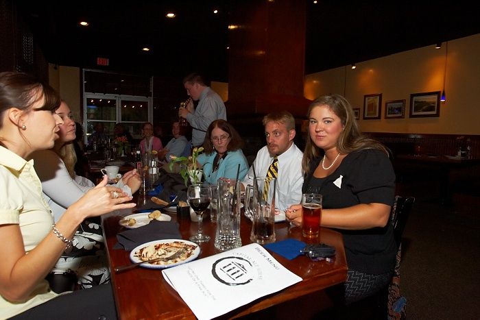 Rehearsal dinner at the Capital Ale House for Emily Marek and James Oyan's wedding, Friday, July 11, 2008.

Filename: SRM_20080711_1729085.jpg
Aperture: f/5.6
Shutter Speed: 1/80
Body: Canon EOS-1D Mark II
Lens: Canon EF 16-35mm f/2.8 L