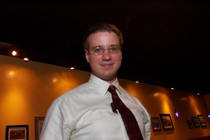 Rehearsal dinner at the Capital Ale House for Emily Marek and James Oyan's wedding, Friday, July 11, 2008.

Filename: SRM_20080711_1731485.jpg
Aperture: f/5.6
Shutter Speed: 1/50
Body: Canon EOS-1D Mark II
Lens: Canon EF 16-35mm f/2.8 L