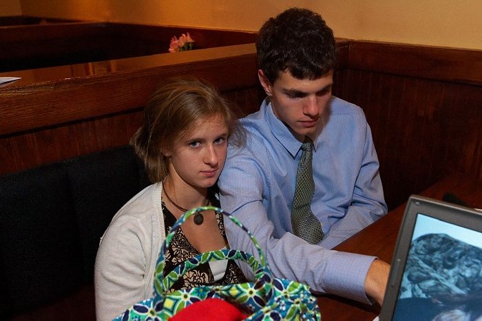 Rehearsal dinner at the Capital Ale House for Emily Marek and James Oyan's wedding, Friday, July 11, 2008.

Filename: SRM_20080711_1835220.jpg
Aperture: f/5.6
Shutter Speed: 1/40
Body: Canon EOS-1D Mark II
Lens: Canon EF 16-35mm f/2.8 L
