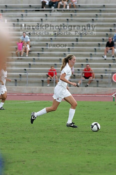 UT freshman Lucy Keith (#6, Midfielder) in the second half.  The University of Texas women's soccer team won 2-1 against the Iowa State Cyclones Sunday afternoon, October 5, 2008.

Filename: SRM_20081005_13073008.jpg
Aperture: f/5.6
Shutter Speed: 1/1250
Body: Canon EOS-1D Mark II
Lens: Canon EF 300mm f/2.8 L IS